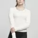 Дамски пуловер в бял пясъчен цвят Urban Classics Ladies Wide Neckline Sweater, Блузи - Hoodstyle.bg