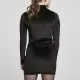 Дамска кадифена рокля в черен цвят Urban Classics Ladies Velvet Turtle Neck Dress, Рокли - Hoodstyle.bg