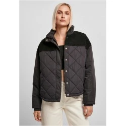 Дамско Пухено Яке Ladies Oversized Diamond Quilt Puffer Jacket black XXL
