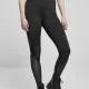 Дамски клин с висока талия в черен цвят Urban Classics Ladies Highwaist  Mixed Tech Leggings, Клинове - Hoodstyle.bg