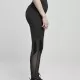 Дамски клин с висока талия в черен цвят Urban Classics Ladies Highwaist  Mixed Tech Leggings, Клинове - Hoodstyle.bg