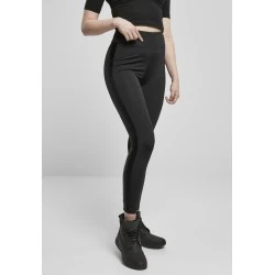 Дамски клин в черен цвят Urban Classics Ladies Highwaist Shiny Stripe Leggings 