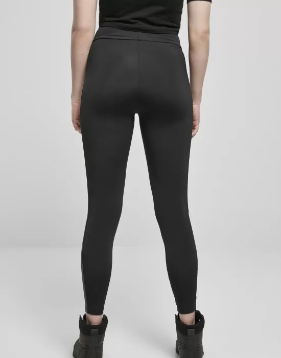 Дамски клин в черен цвят Urban Classics Ladies Highwaist Shiny Stripe Leggings, Клинове - Hoodstyle.bg
