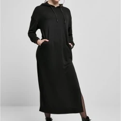 Дамска рокля с дълги ръкави в черно Ladies Long Hoody Dress