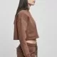 Дамски къс суичър в кафяво Ladies Cropped Oversized Sweat, Суичъри - Hoodstyle.bg