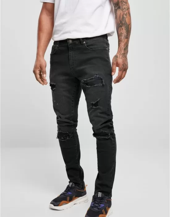 Мъжки дънки в черен цвят Slim Fit Jeans realblk, Дънки - Hoodstyle.bg