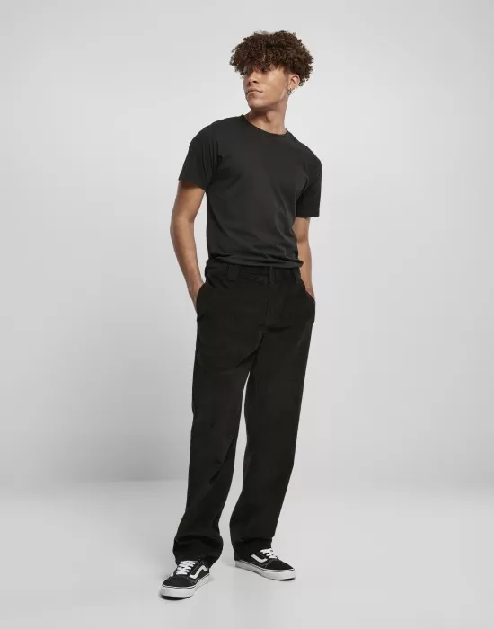 Мъжки панталон в черно Urban Classics Corduroy Workwear, Мъже - Hoodstyle.bg