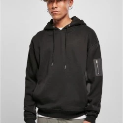 Мъжки суичър в черен цвят Urban Classics Military Bomber Hoody