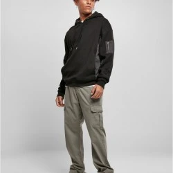 Мъжки суичър в черен цвят Urban Classics Military Bomber Hoody