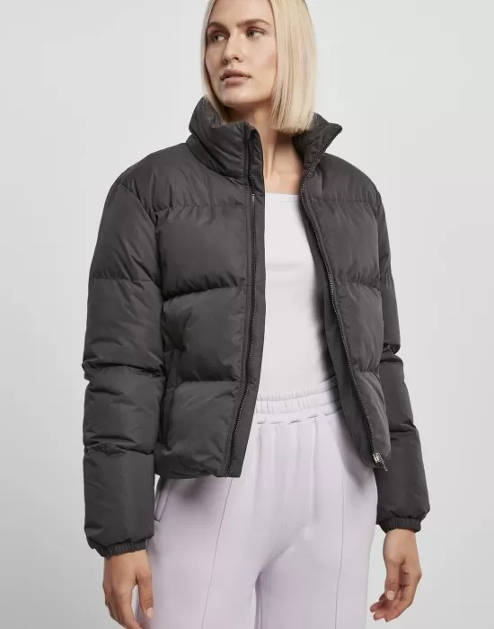 Дамско яке в черен цвят Urban Classics Peached Puffer, Якета - Hoodstyle.bg