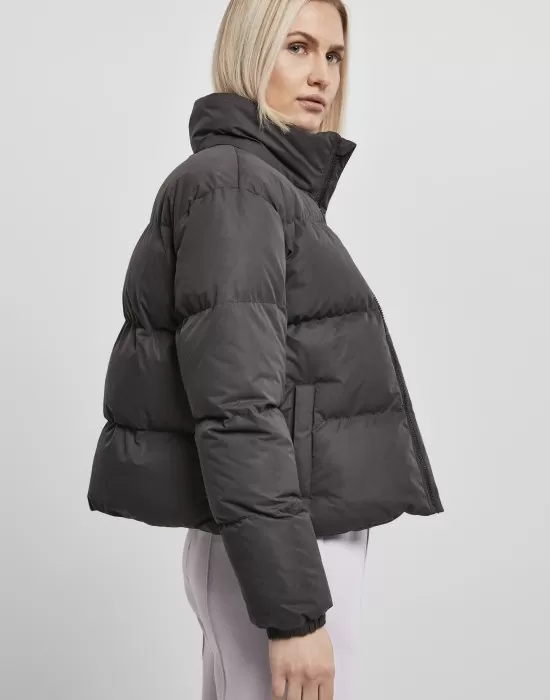Дамско яке в черен цвят Urban Classics Peached Puffer, Якета - Hoodstyle.bg