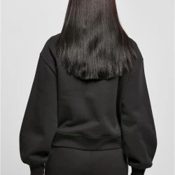 Дамски суичър в черно Urban Classics Oversized High Neck Troyer