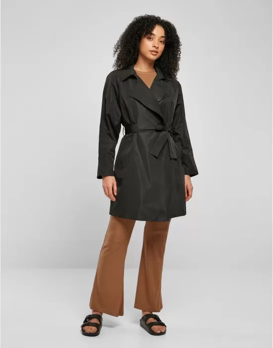 Дамски шлифер в черен цвят Urban Classics Trench Coat, Якета - Hoodstyle.bg