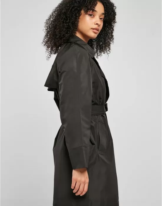 Дамски шлифер в черен цвят Urban Classics Trench Coat, Якета - Hoodstyle.bg