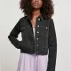 Дамско дънково яке в черен цвят Ladies Denim Jacket, Якета Пролет / Есен - Hoodstyle.bg