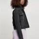 Дамско дънково яке в черен цвят Ladies Denim Jacket, Якета Пролет / Есен - Hoodstyle.bg