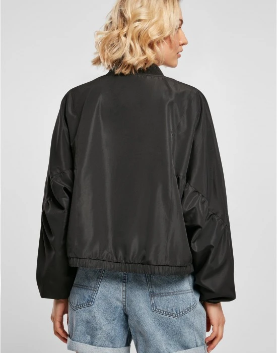 Дамско Бомбър ЯкеLadies Recycled Batwing Bomber Jacket black XXL