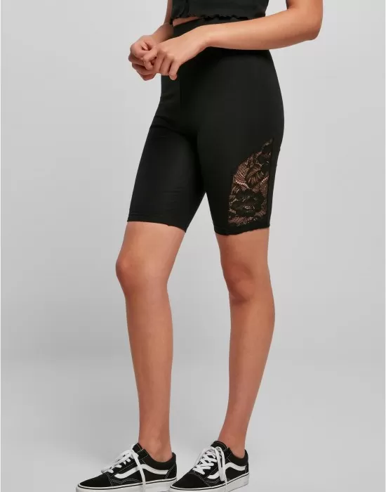 Дамски къс клин в черен цвят Ladies High Waist Shorts, Клинове - Hoodstyle.bg
