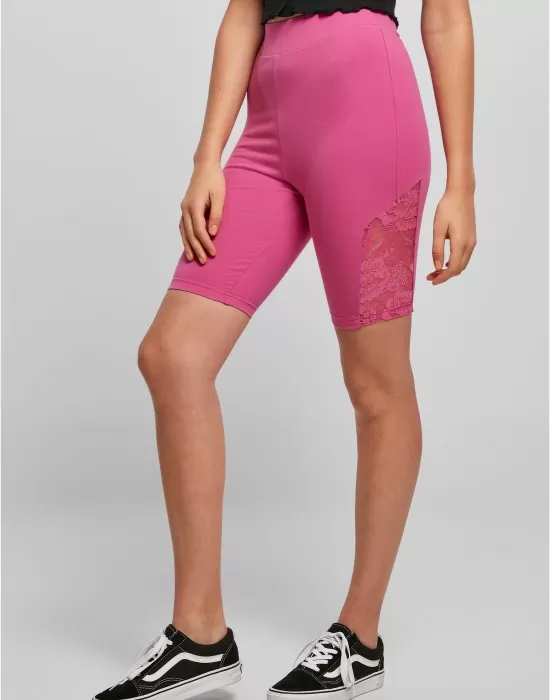 Дамски къс клин в розов цвят Ladies High Waist Shorts, Клинове - Hoodstyle.bg