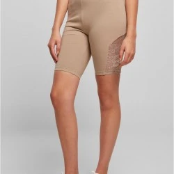 Дамски къс клин в бежов цвят Ladies High Waist Shorts 