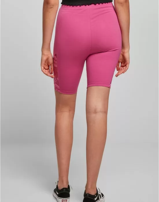 Дамски къс клин в розов цвят Ladies High Waist Shorts, Клинове - Hoodstyle.bg