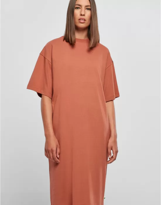 Дамска широка рокля в цвят праскова Urban Classics Oversized Dress, Рокли - Hoodstyle.bg