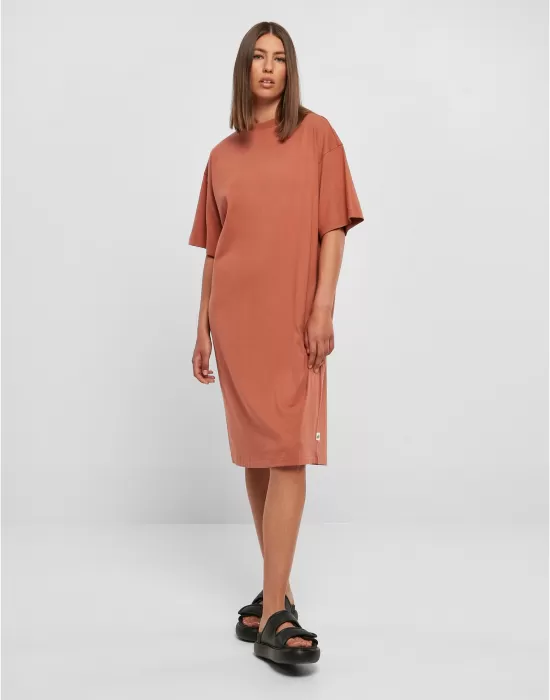 Дамска широка рокля в цвят праскова Urban Classics Oversized Dress, Рокли - Hoodstyle.bg
