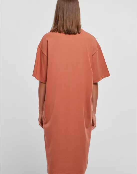 Дамска широка рокля в цвят праскова Urban Classics Oversized Dress, Рокли - Hoodstyle.bg