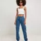 Дамски дълги карго панталони в син цвят Ladies Denim Cargo Pants, Панталони - Hoodstyle.bg