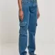 Дамски дълги карго панталони в син цвят Ladies Denim Cargo Pants, Панталони - Hoodstyle.bg