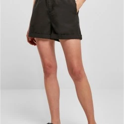 Дамски къси гащи в черен цвят Paperbag Shorts