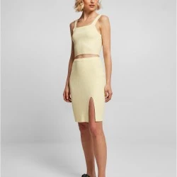 Дамска пола в жълт цвят Ladies Rib Knit Skirt