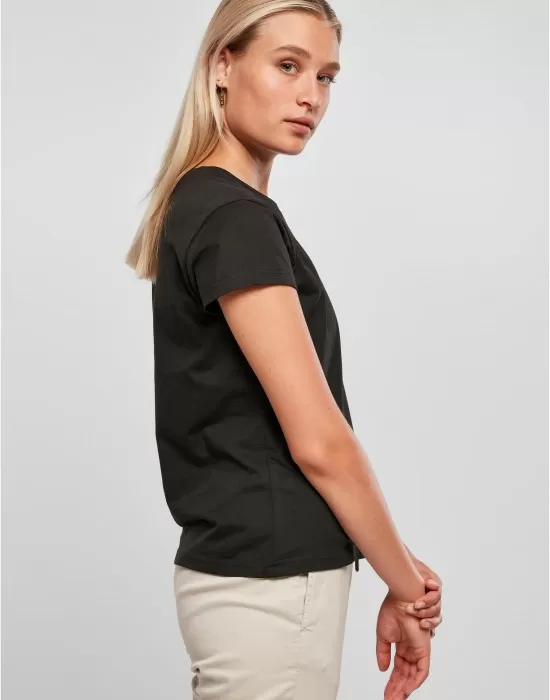Дамска тениска в черен цвят Ladies Recycled Cotton Boxy Tee, Тениски - Hoodstyle.bg