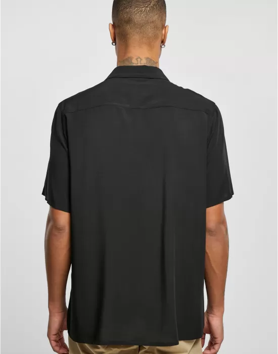 Мъжка риза в черен цвят Urban Classics Camp Shirt, Ризи - Hoodstyle.bg