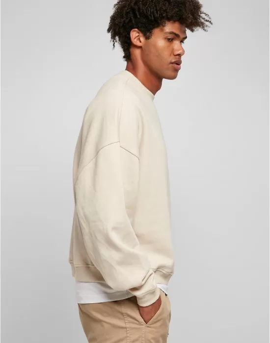 Мъжка блуза в пясъчен цвят Urban Classics 80's Crewneck, Блузи - Hoodstyle.bg