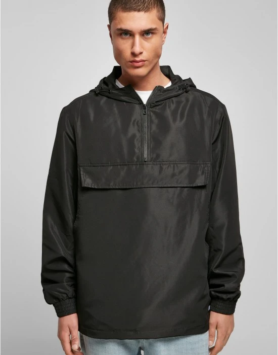 Мъжка ветровка в черно Urban Classics Recycled Basic, Пролет / Есен - Hoodstyle.bg