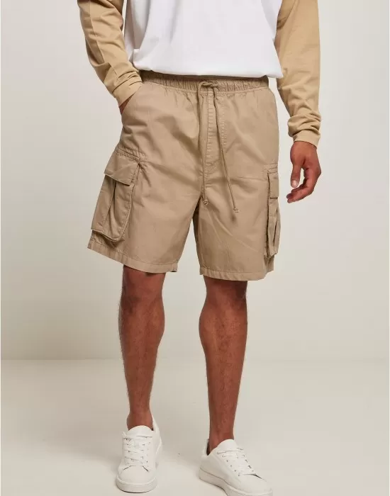 Мъжки къси панталони в бежов цвят Urban Classics, Къси панталони - Hoodstyle.bg