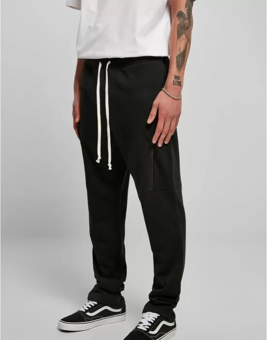 Мъжко спортно долнище в черен цвят Low Crotch Sweatpants, Долнища - Hoodstyle.bg