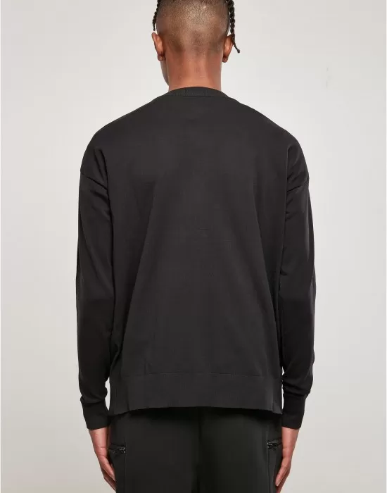 Мъжка жилетка в черен цвят Fine Cardigan