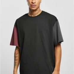 Мъжка тениска в черен цвят Urban Classics Colorblock Tee