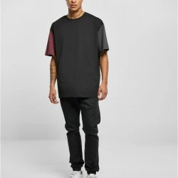 Мъжка тениска в черен цвят Urban Classics Colorblock Tee