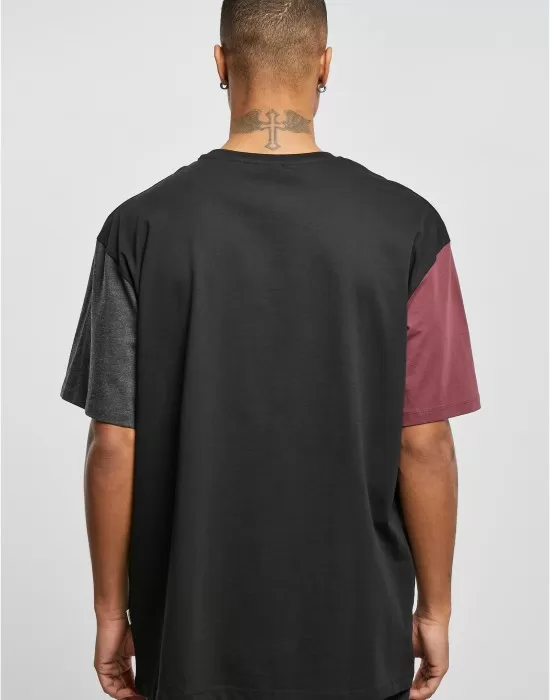 Мъжка тениска в черен цвят Urban Classics Colorblock Tee, Тениски - Hoodstyle.bg