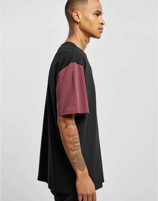 Мъжка тениска в черен цвят Urban Classics Colorblock Tee, Тениски - Hoodstyle.bg