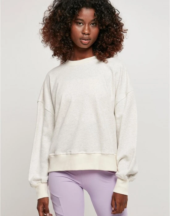 Дамска блуза в бяло Urban Classics Oversized Rainbow, Блузи - Hoodstyle.bg