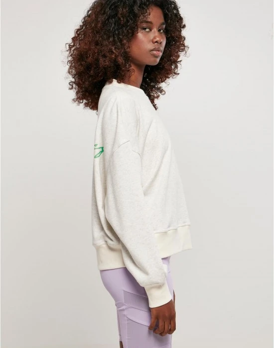 Дамска блуза в бяло Urban Classics Oversized Rainbow, Блузи - Hoodstyle.bg
