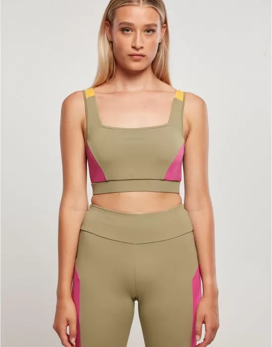 Спортен сутиен в каки цвят Urban Classics, Жени - Hoodstyle.bg