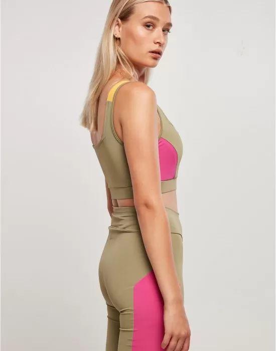 Спортен сутиен в каки цвят Urban Classics, Жени - Hoodstyle.bg
