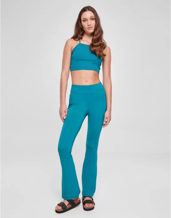 Дамски клин в петролено син цвят Urban Classics Ladies High Waist, Клинове - Hoodstyle.bg