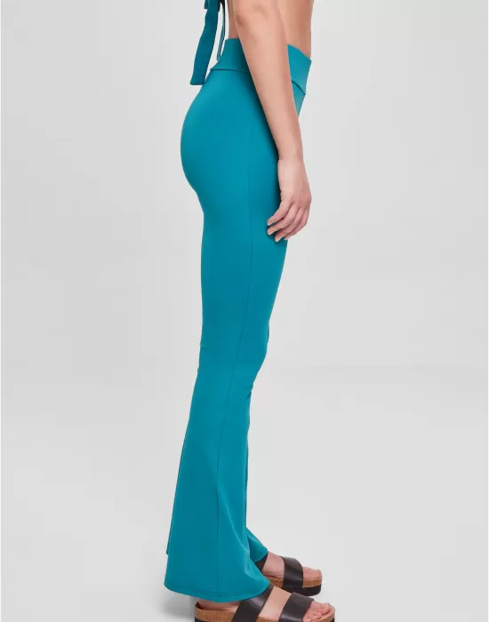 Дамски клин в петролено син цвят Urban Classics Ladies High Waist, Клинове - Hoodstyle.bg