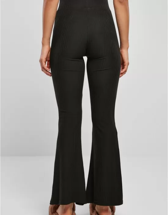 Дамски клин с широки крачоли в черен цвят Urban Classics Ladies Flared Leggings, Клинове - Hoodstyle.bg